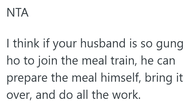 2025 08 17 15 19 19 Married Couple Are Being Asked To Join A Meal Train For A Couple With A Baby On The Way, But They Already Feel Too Taken Advantage Of To Hop On