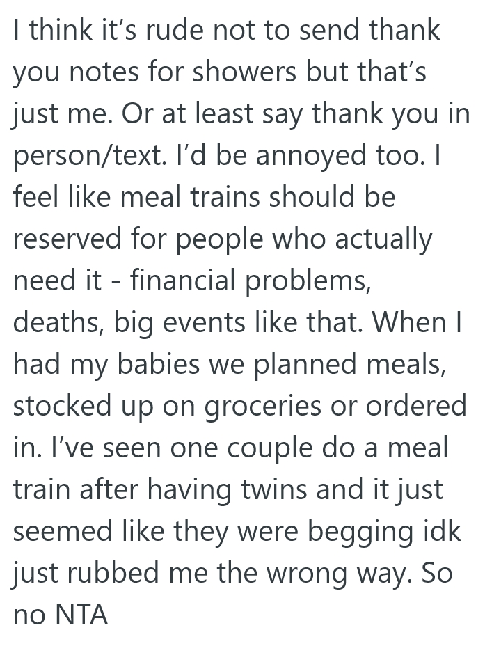 2025 08 17 15 20 09 Married Couple Are Being Asked To Join A Meal Train For A Couple With A Baby On The Way, But They Already Feel Too Taken Advantage Of To Hop On