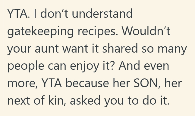 2025 08 19 17 26 08 Theyre Keeping A Secret Family Recipe A True Secret, But Others Arent Sure Thats The Right Thing To Do