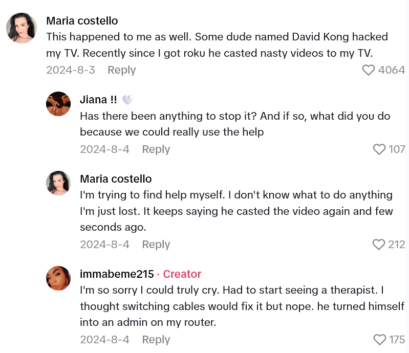 2025 08 20 22 15 39 Her TV Is Acting Like Someone Else is Controlling It, And Shes Convinced Her XFinity Account Has Been Hacked