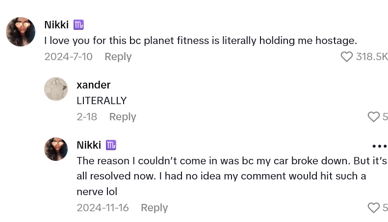 2025 08 23 13 55 41 Girl Has To Give A Good Reason For Cancelling Her Planet Fitness Membership, And Comes Up With The Most Hilariously Bonkers Story Imaginable