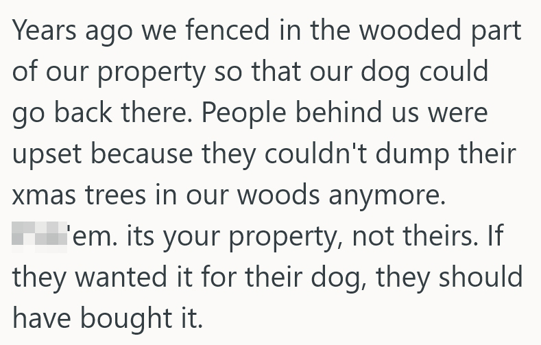 2025 08 25 20 09 17 Homeowner Wants To Fence Their Yard To Protect Their Kids, But The Neighbor Says Her Dog Has Grandfathered In Privileges To The Yard