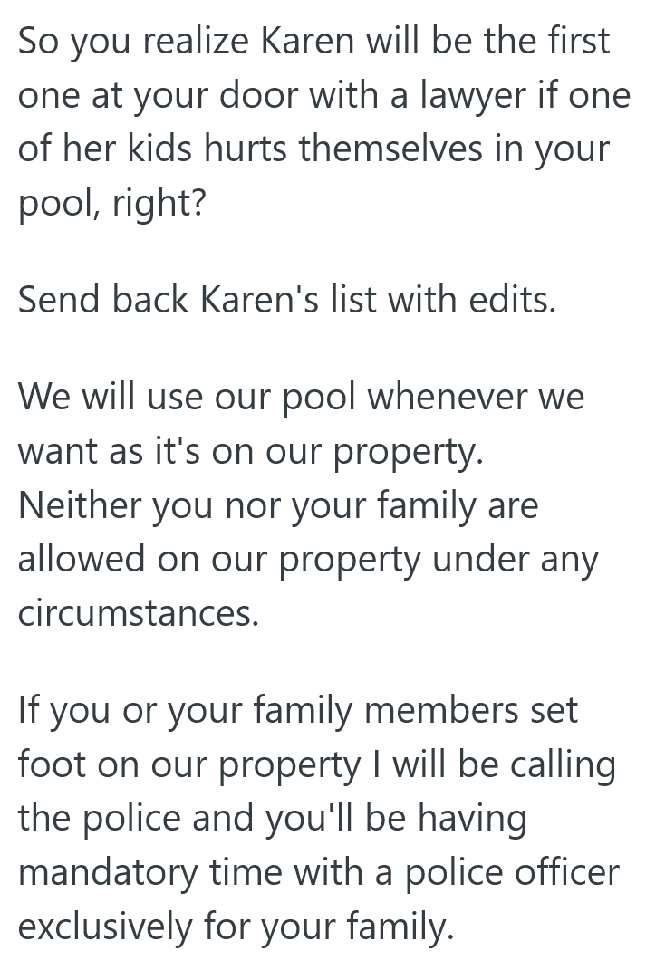 2025 08 25 21 44 18 Neighbor Wasnt Happy About Having To Follow Rules In Order To Use Their Pool, So She Wrote Up Her Own Rules
