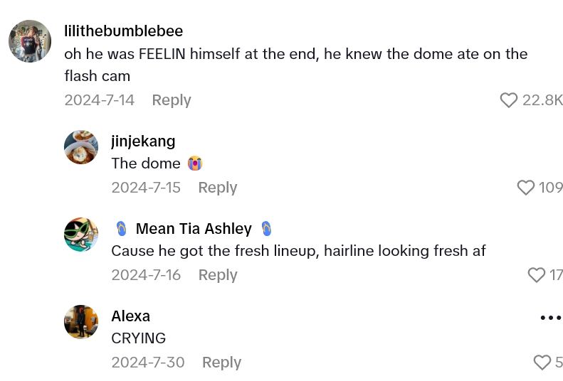 2025 08 28 18 17 11 Two Daughters Decided To Bedazzle Their Dads Bald Head, Turning The Chrome Dome Into A Full On Disco Ball