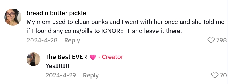 2025 08 28 19 05 12 Her Job Is To Clean A Bank After Hours, But If She Sees Any Change On The Floor, She Doesnt Touch It For An Important Reason