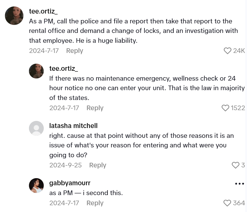 2025 08 28 19 46 55 Tenant Says Her Building Concierge Keeps Using His Key To Come Into Her Apartment, And She Finally Got It On Camera