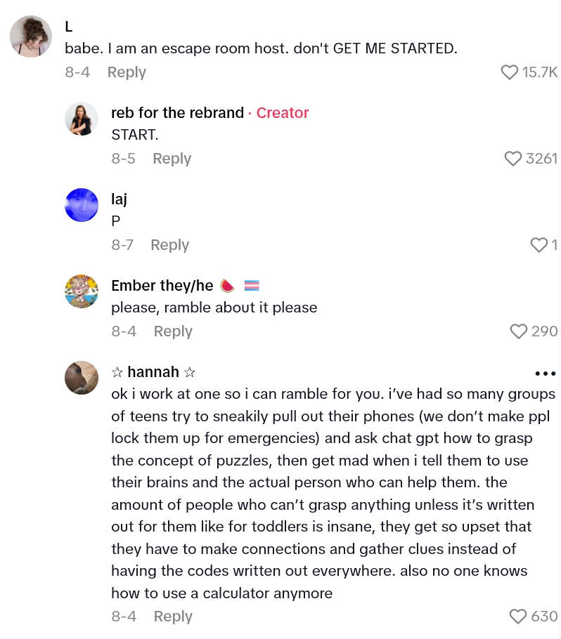 2025 08 28 21 51 56 Apparently People Are Using ChatGPT To Try To Cheat Their Way Through Escape Rooms, Because Weve Officially Stopped Using Our Own Brains Entirely