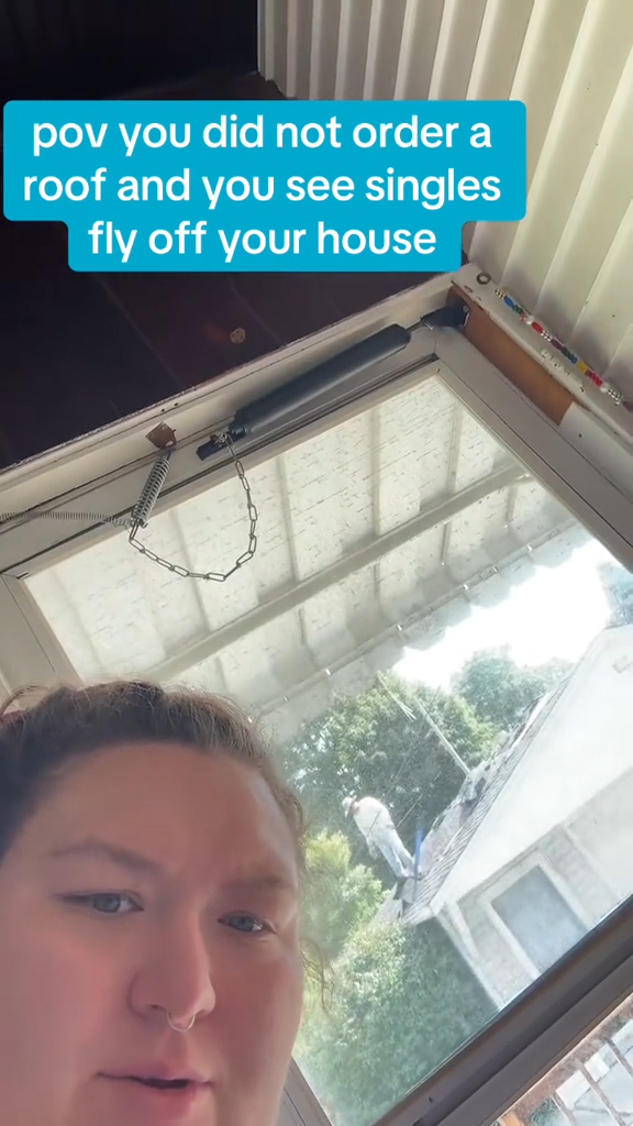 @catnipstg in front of her roof