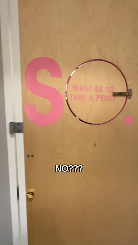 A woman in a dressing room at Cotton On