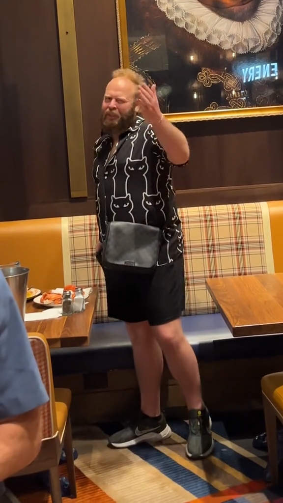 Mister Lewis being generally awful at a buffet