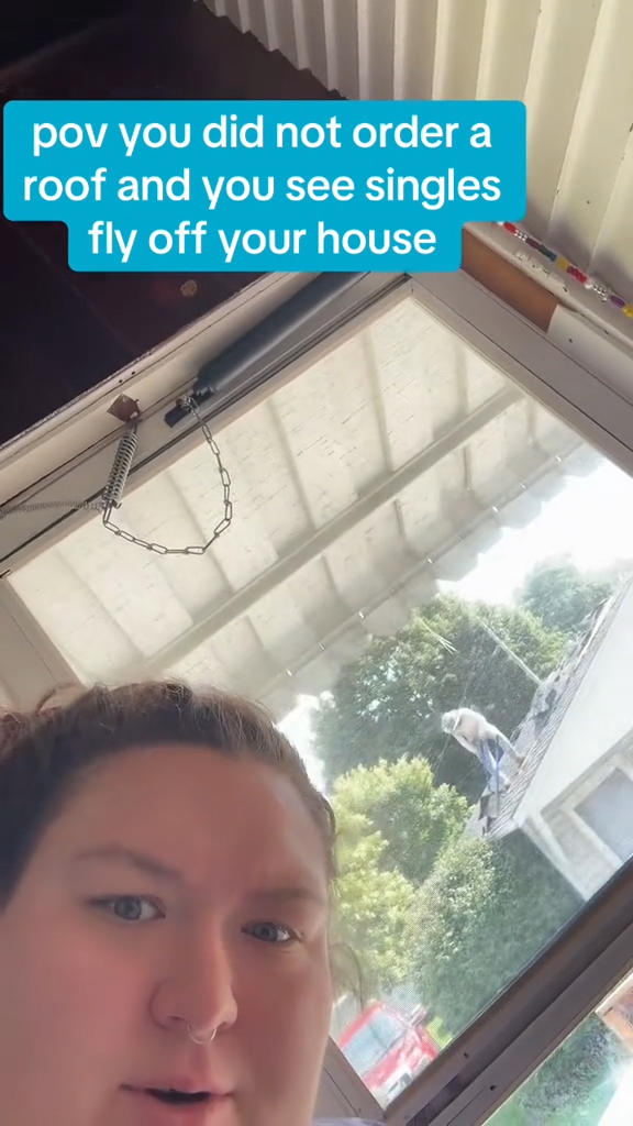 @catnipstg in front of her roof