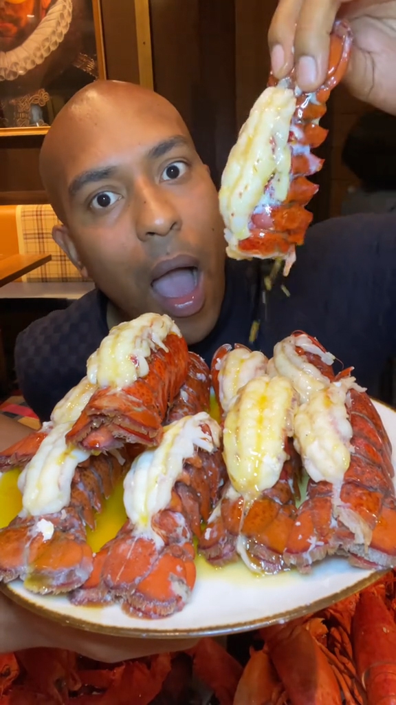 Mister Lewis being generally awful at a buffet