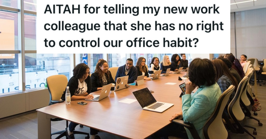 Workers around a long conference table