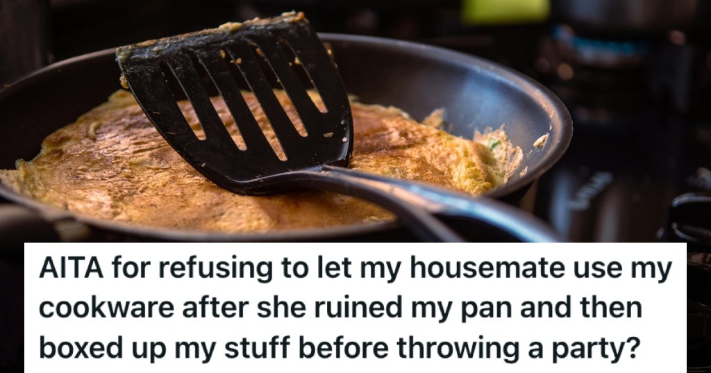 An omelette in a pan