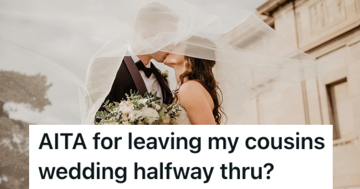 He Was Happy To Attend His Cousins Wedding Despite Them Not Being Close, But After The Way He Was Treated, He Couldnt Wait To Leave A bride and groom kissing under a veil