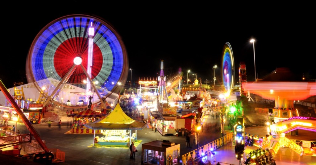 Amusement park at nigh