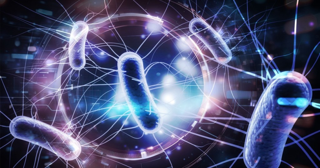 Image representing bacteria in space