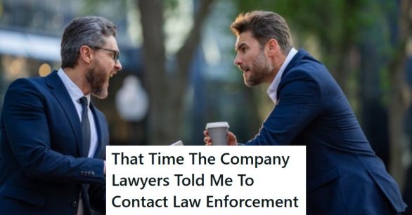 Two businessmen arguing