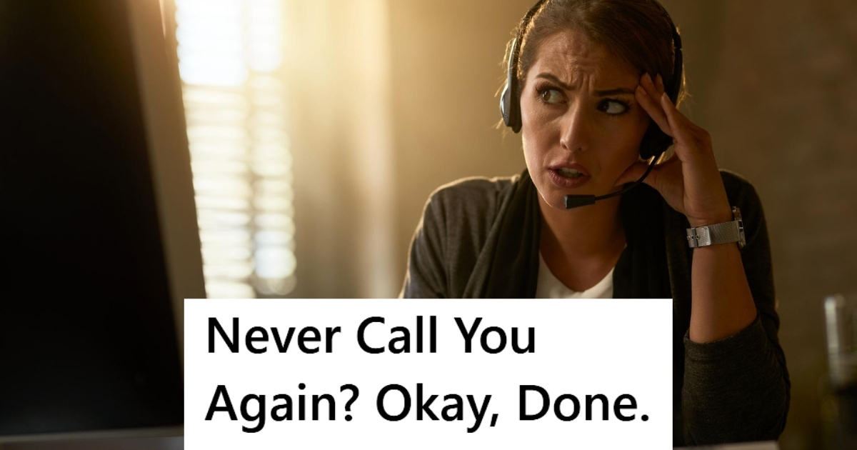 Woman working at call center
