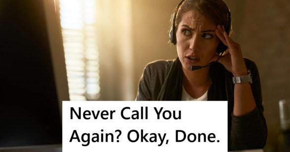 Woman working at call center
