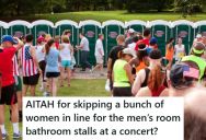 Ladies Started Using The Men’s Restrooms Because Their Lines Were So Long, So This Guy Skipped Ahead Of Them When He Had To Go
