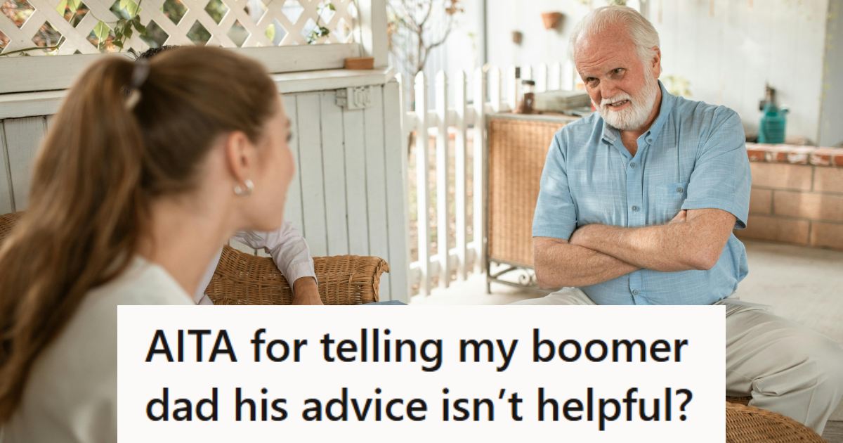 Adult woman talking to her dad about buying a home on her own
