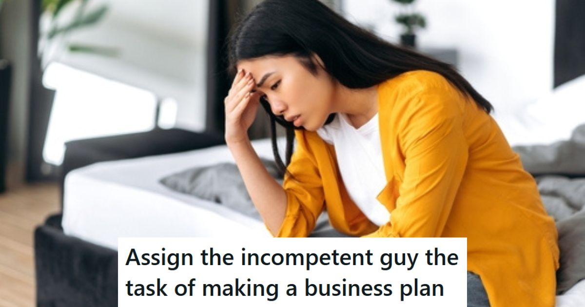 Disappointed woman sitting