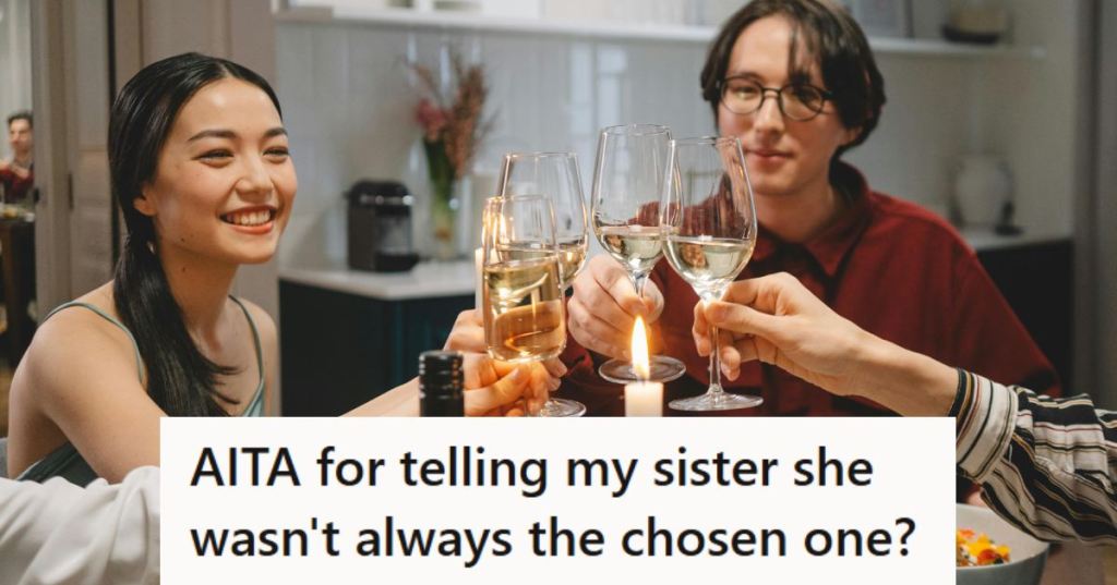 Woman out to dinner with friends having a few drinks