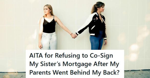 Grown sisters holding hands and trying to go separate ways