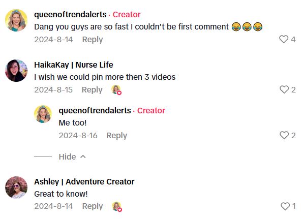 Comment 1 44 TikTok Eliminated The Pinned Comment Feature, But This Creator May Have Found An Alternative