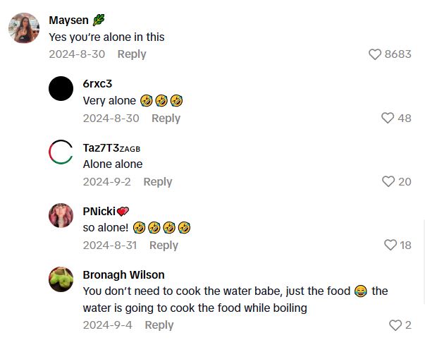 Comment 1 Cooking Can Be Complicated, But This Woman Is Trying To Get Help Boiling Water. Now People Are Wondering How She Never Learned This Simple Cooking Method.