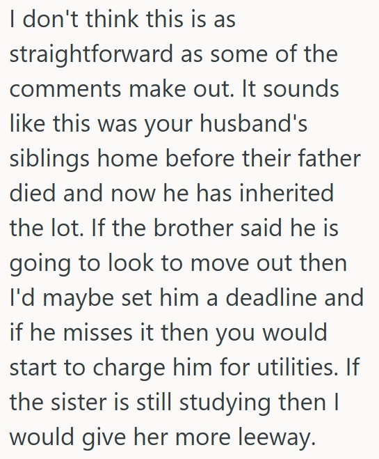 Comment 2 105 He Let His Siblings Live With Him For Free To Get On Their Feet, But Eventually Got Tired Of Them Being Lazy And Not Contributing