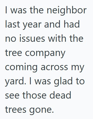 Comment 2 120 His Neighbor Told Him He Couldnt Use His Gravel Drive To Give A Crew Access To Take Down His Tree, So He Told Him He Couldnt Take Any Of The Extra Firewood