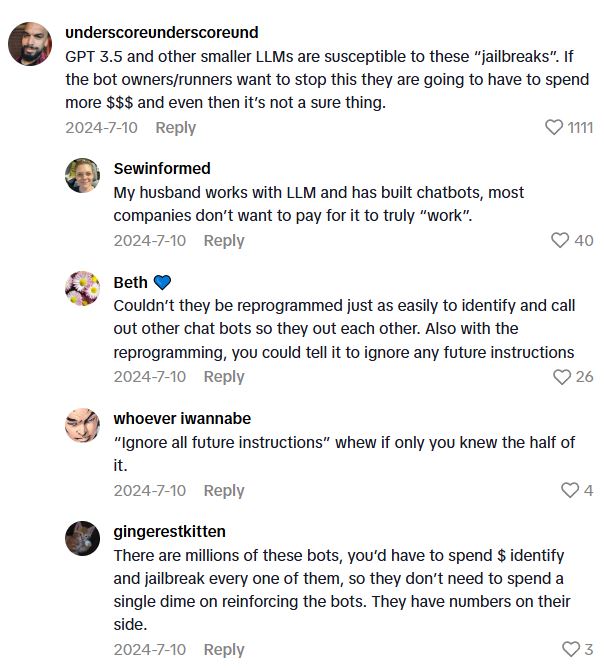 Comment 2 122 Comedian Discovered That A Chatbot Was Commenting To Him, So He Hijacked It And Made It Write Poetry