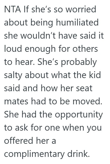 Comment 2 48 Overweight Passenger Told A Flight Attendant She Was Humiliating Her By Not Offering A Seatbelt Extender, And Making Her Ask For One