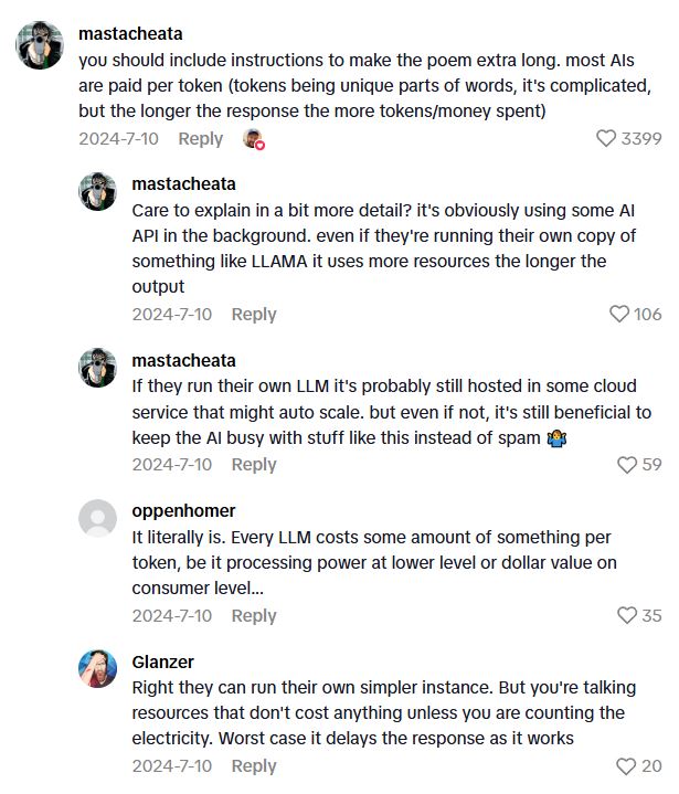 Comment 3 122 Comedian Discovered That A Chatbot Was Commenting To Him, So He Hijacked It And Made It Write Poetry