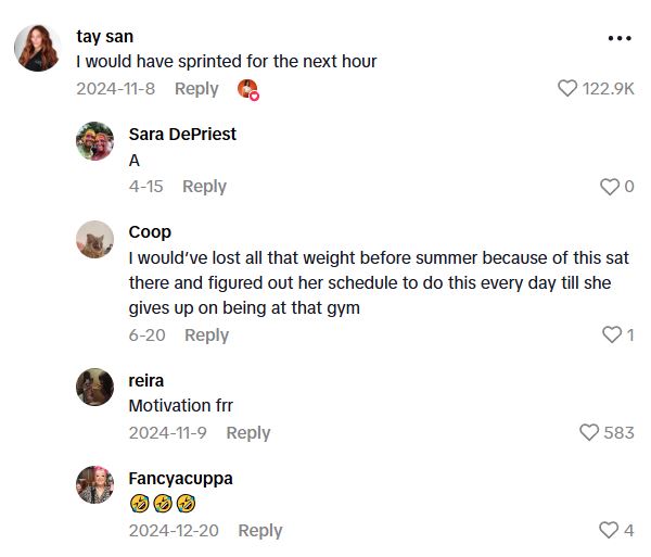 Comment 3 6 Hey, will you stop that? I cant even hear my music.   People Get Upset At The Smallest Things, Like When Someone Is Running Fast On A Treadmill At The Gym