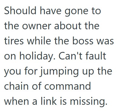Comment 3 69 Traveling Printer Repair Engineer Kept Complaining That The Tires On The Company Car Were Bald, But His Manager Refused To Replace Them, So He Refused To Drive