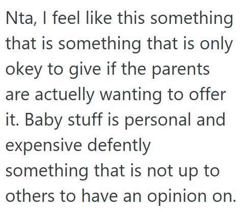 Comment 5 33 Young Mother Was Asked To Let Her Pregnant Sister In Law Borrow Her Baby Stuff, But She Doesnt Want To Because She Knows It Wont Be Cared For