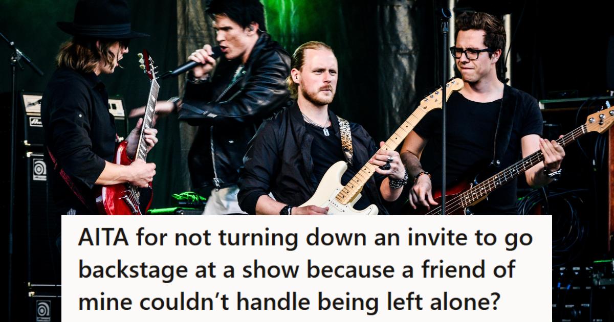 Rock band performing on stage at a concert