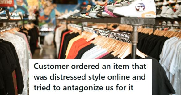 Clothing hanging on racks inside a trendy store