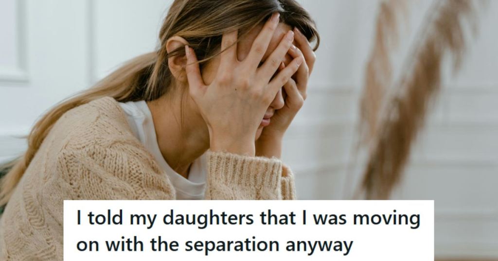 Sad woman covering her face and wondering if she made the right decision