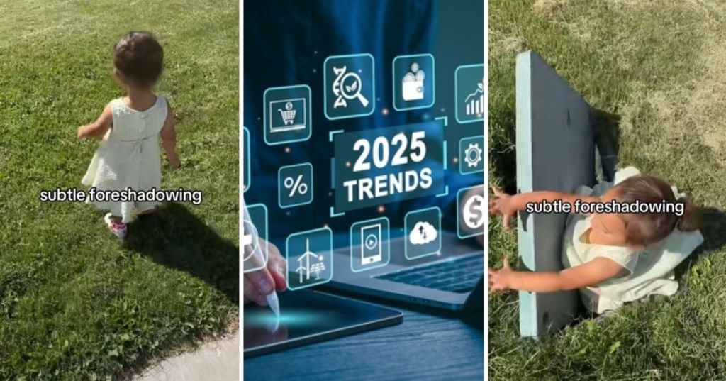 Little girl running TikTok Trend