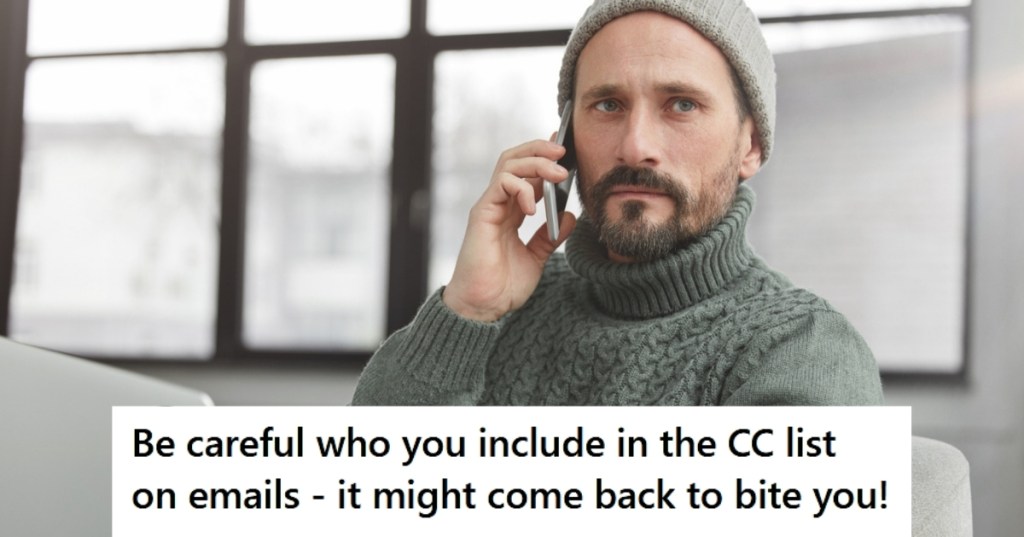 Man wearing gray on the phone