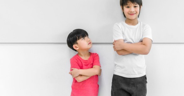 Tall kid and short kid