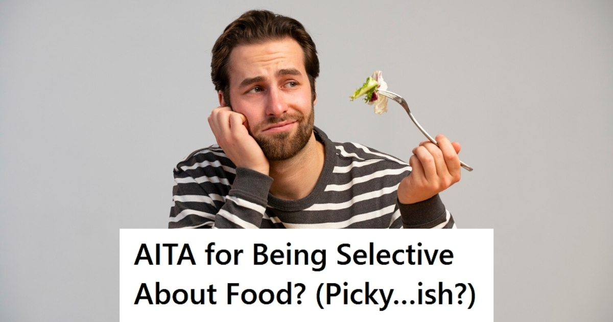 Man disgusted by food