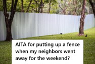 Homeowner Put Up A Fence While Their Neighbors Were Away, And They Made A Fuss About It When They Came Back
