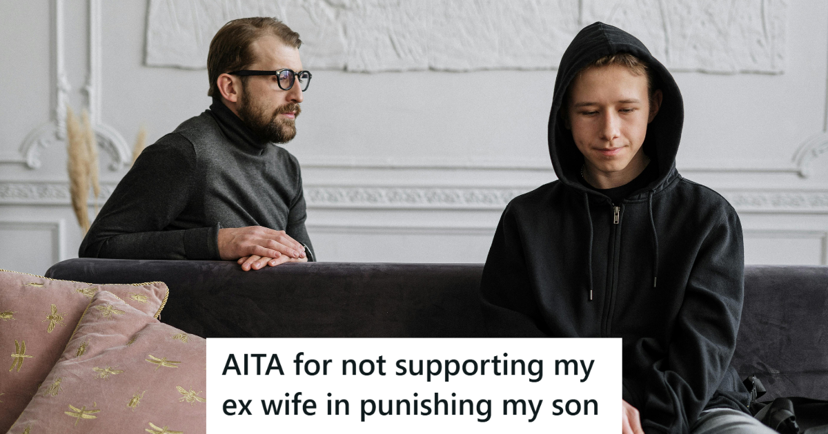Boy in black hoodie and a man in glasses sitting together