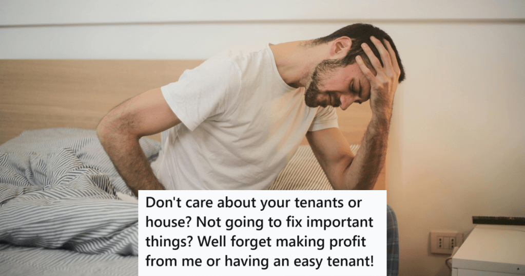 Man in his pajamas looking sad in his bed