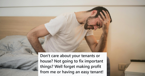 Man in his pajamas looking sad in his bed